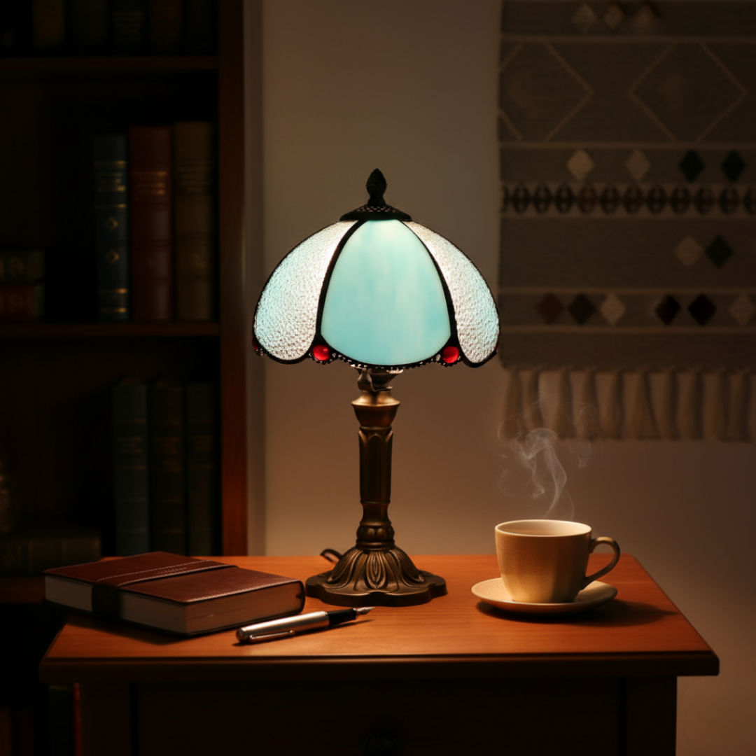 AZURIA | LUXURY BLUE GLASS LAMP